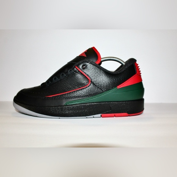 Jordan Air Jordan 2 Retro Low Black Fire Red Low-top basketball shoes DV9956-006 - Picture 4 of 10